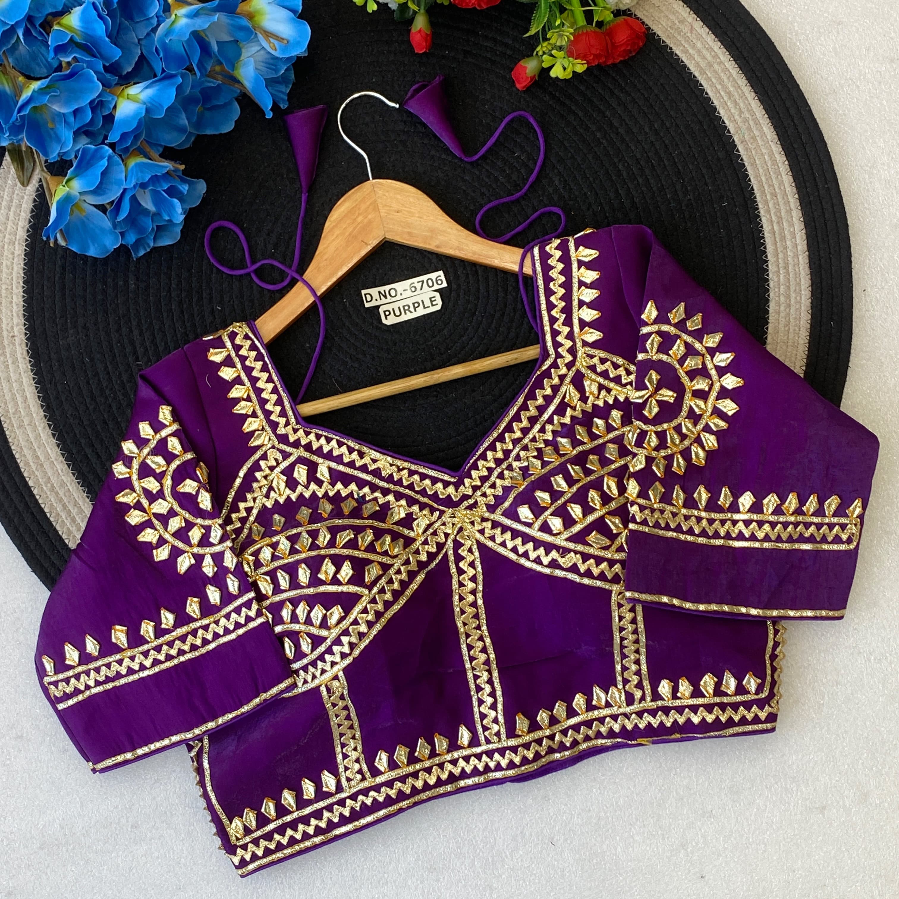 New Exclusive Gaji Silk Blouse with Designer Gota Patti Work Blouse PRD