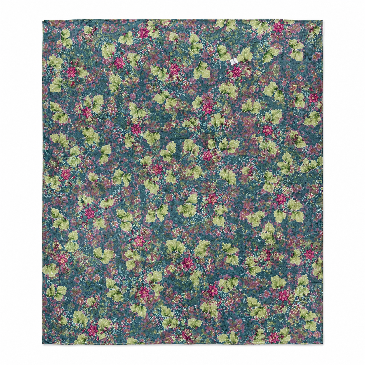 Elegant Teal and Pink All-Over Floral Printed Unstitched Fabric Set