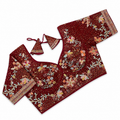 New Exclusive Gaji Silk Blouse with Designer Fox Georgette Embroidery Blouse PRD (MEHRUM)