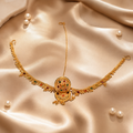 Gold-toned , brown &amp; green matha patti