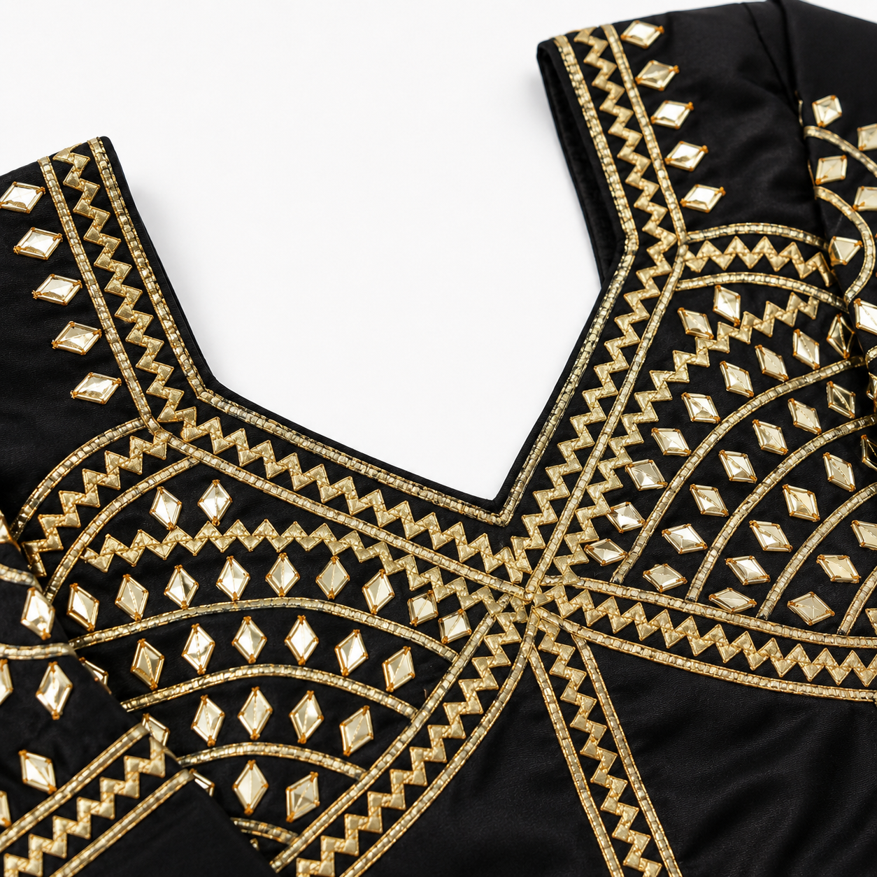 New Exclusive Gaji Silk Blouse with Designer Gota Patti Work Blouse PRD (BLACK)