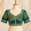 New Exclusive Gaji Silk Blouse with Designer Gota Patti Work Blouse PRD (RAMA)