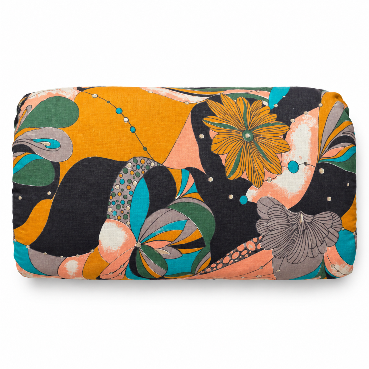 Multicolour Abstract Floral Printed Fabric