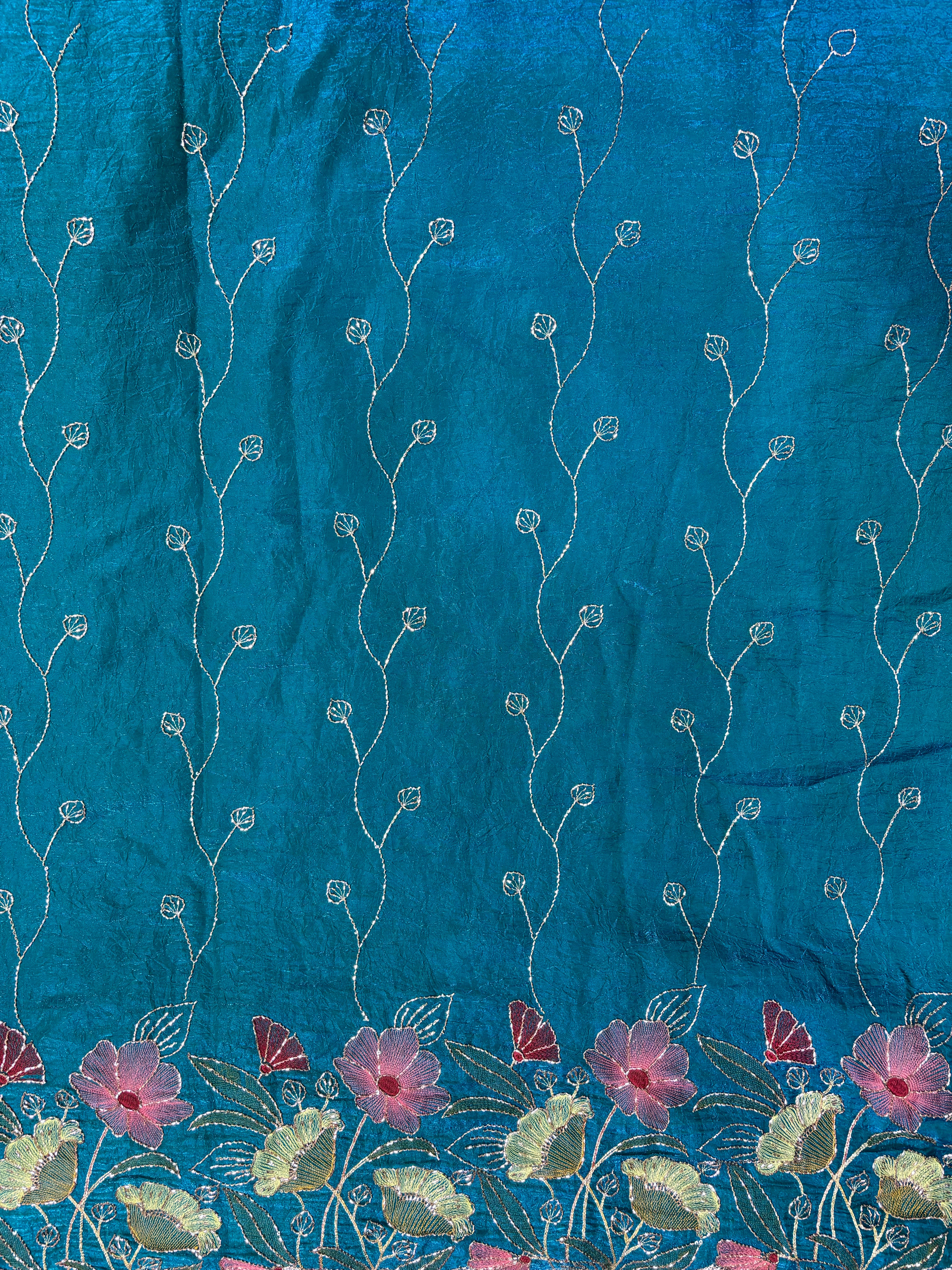 Floral Border Vine Design Fabric