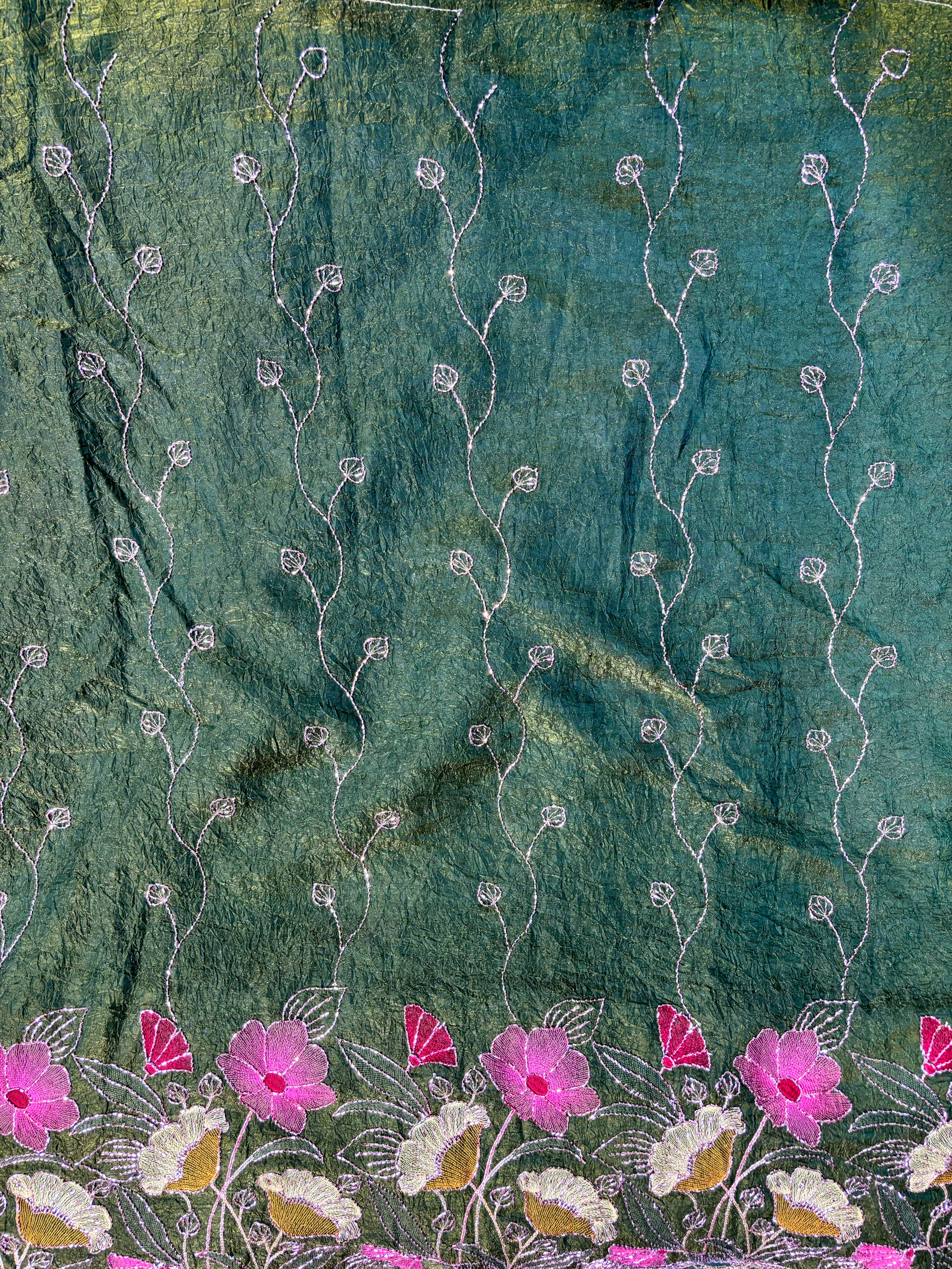 Floral Border Vine Design Fabric