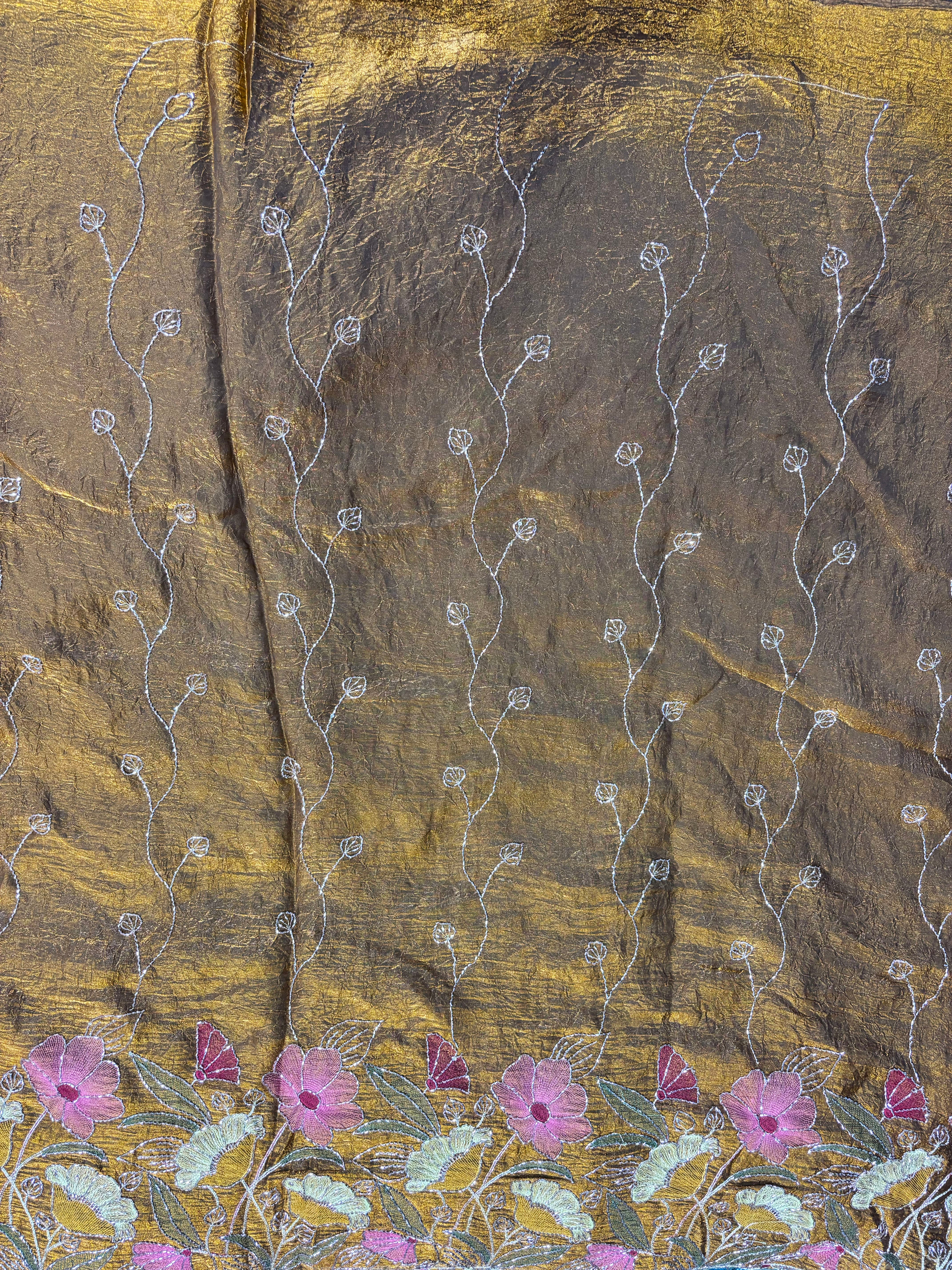 Floral Border Vine Design Fabric