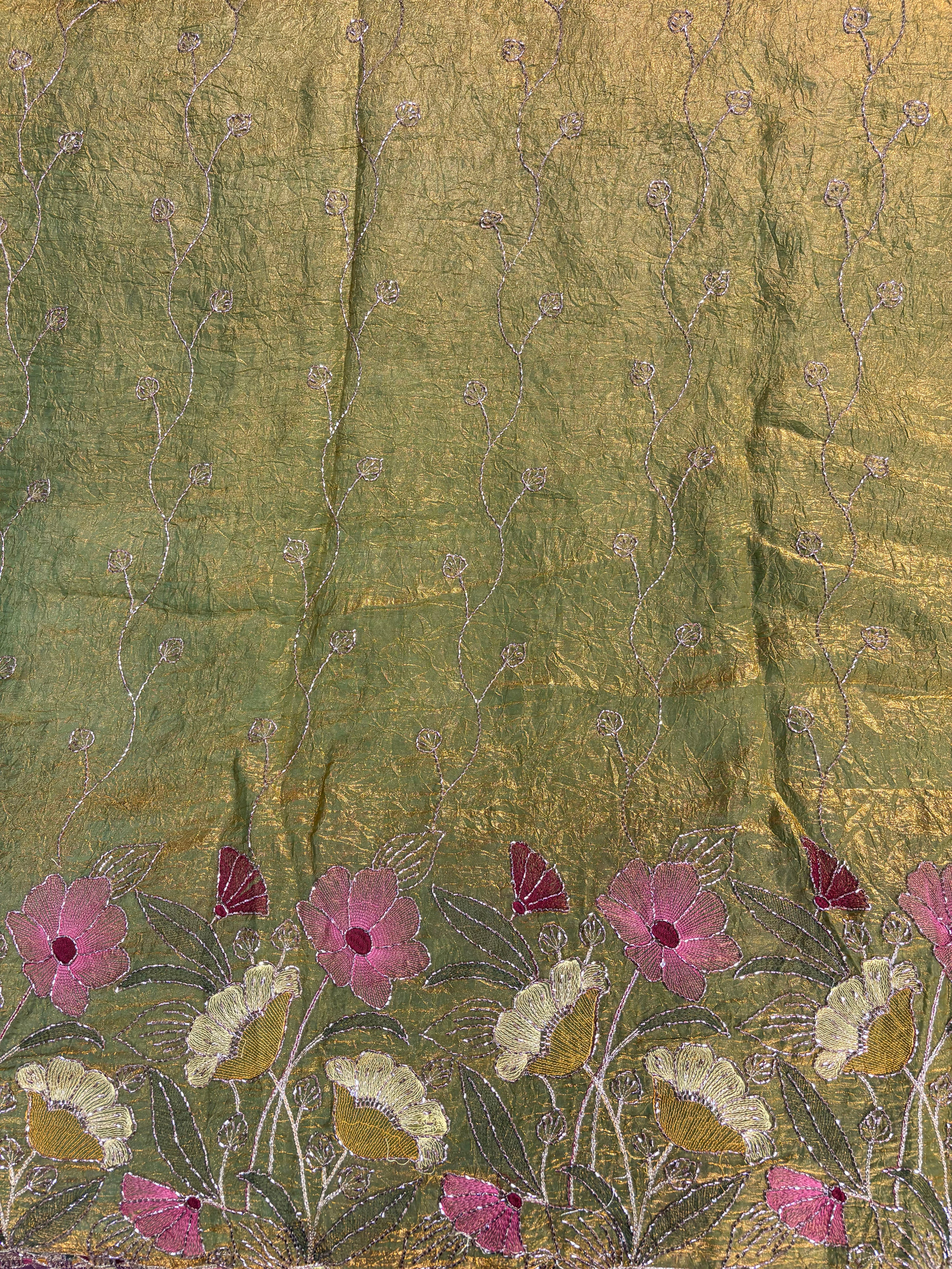 Floral Border Vine Design Fabric