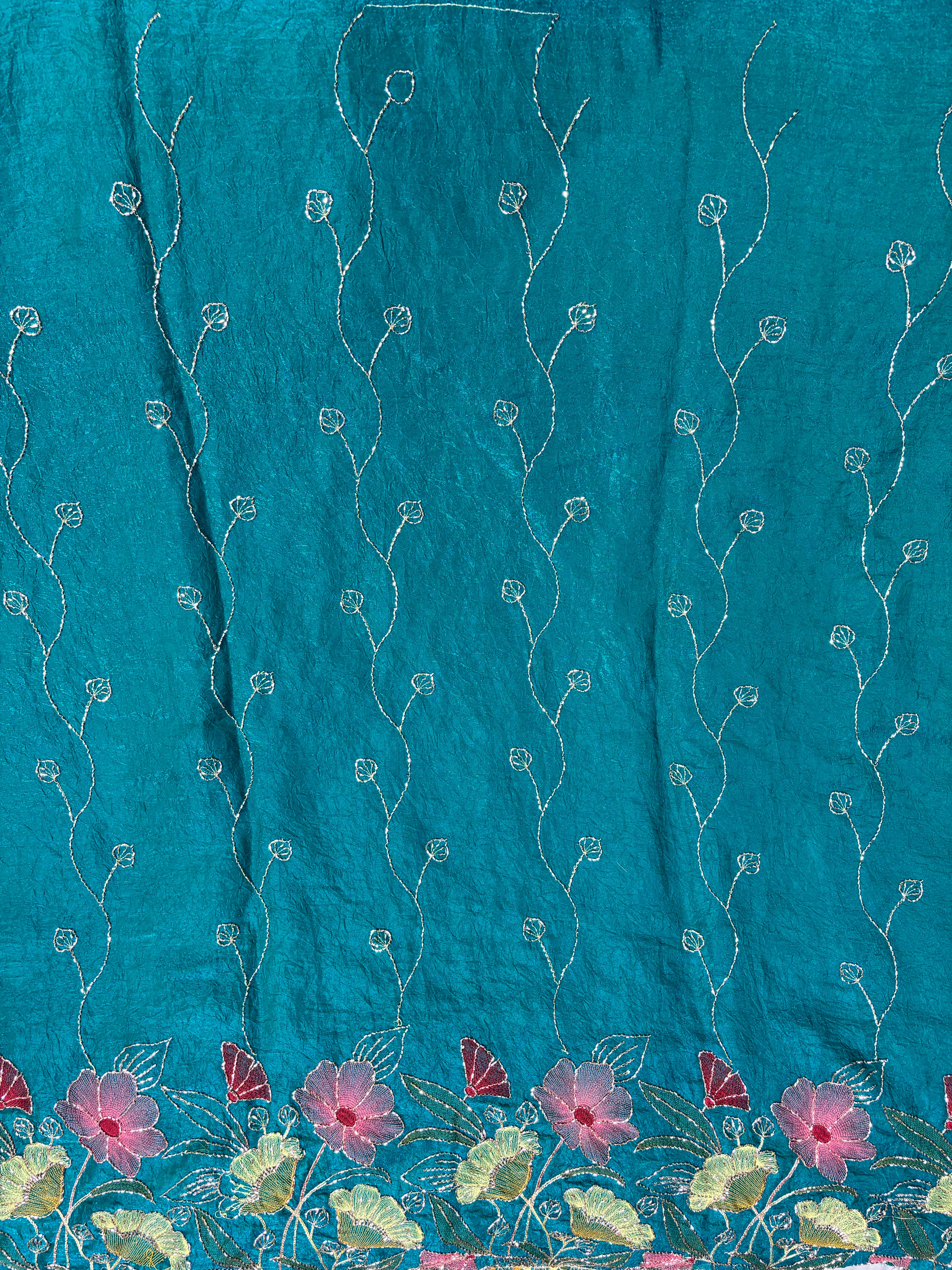 Floral Border Vine Design Fabric