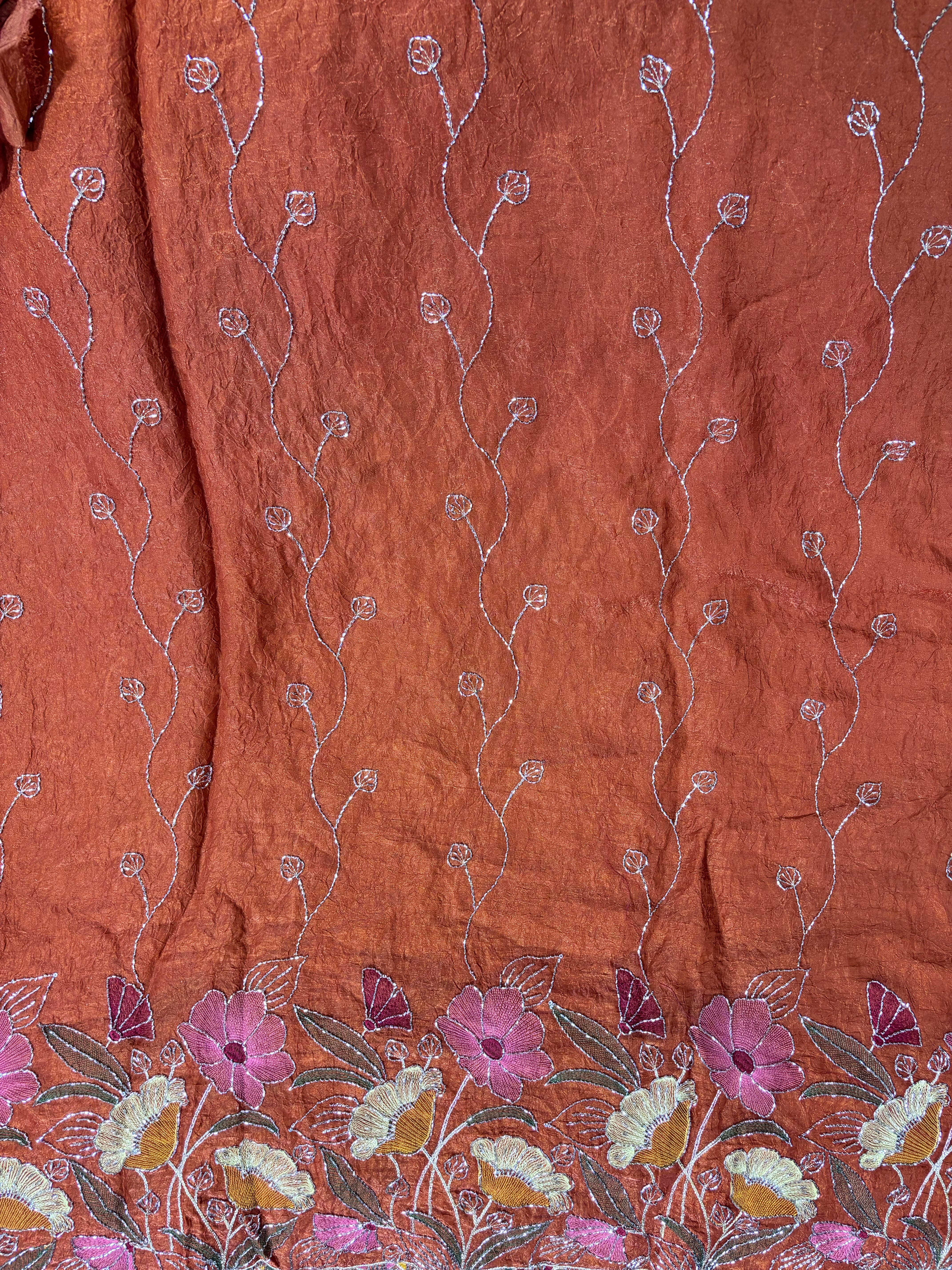 Floral Border Vine Design Fabric
