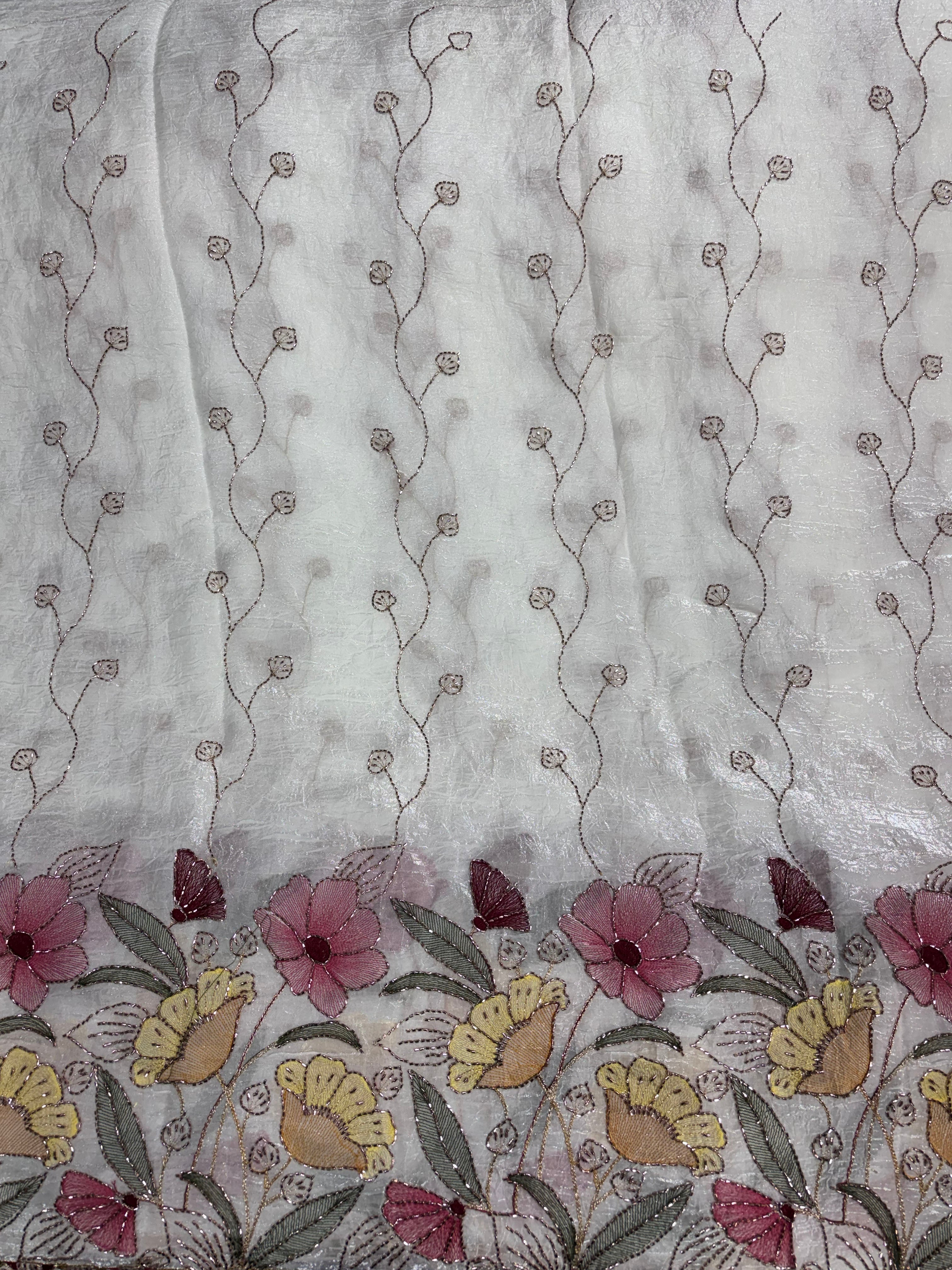 Floral Border Vine Design Fabric