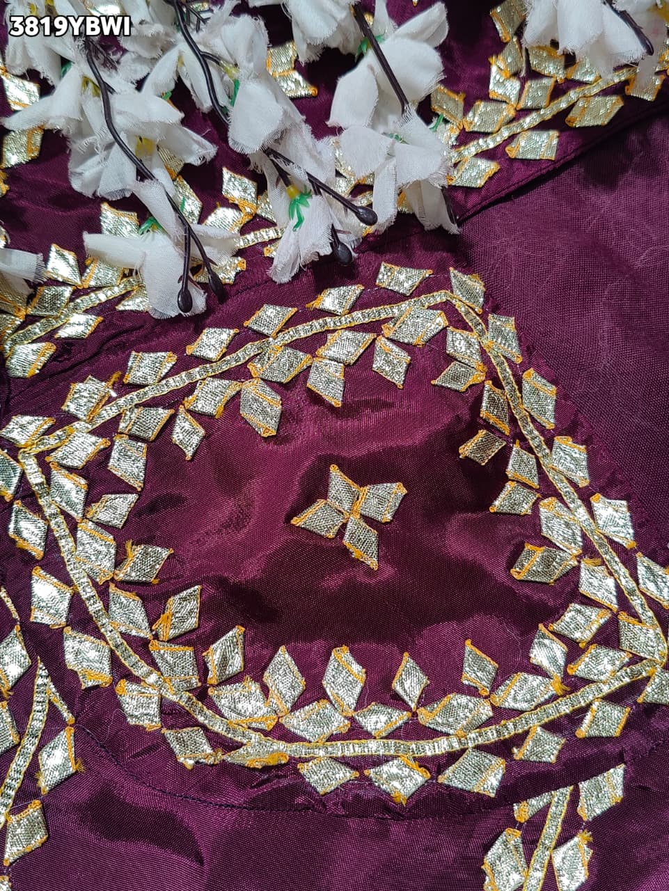 New Royal Glow Designer Gota Patti HO Silk Blouse  JNK