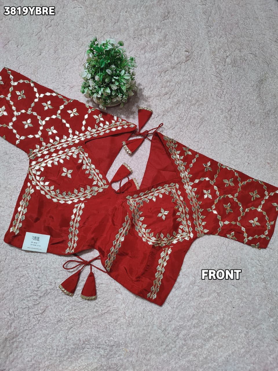 Traditional Gota Patti Work HO Silk Blouse for Festive Look   JNK