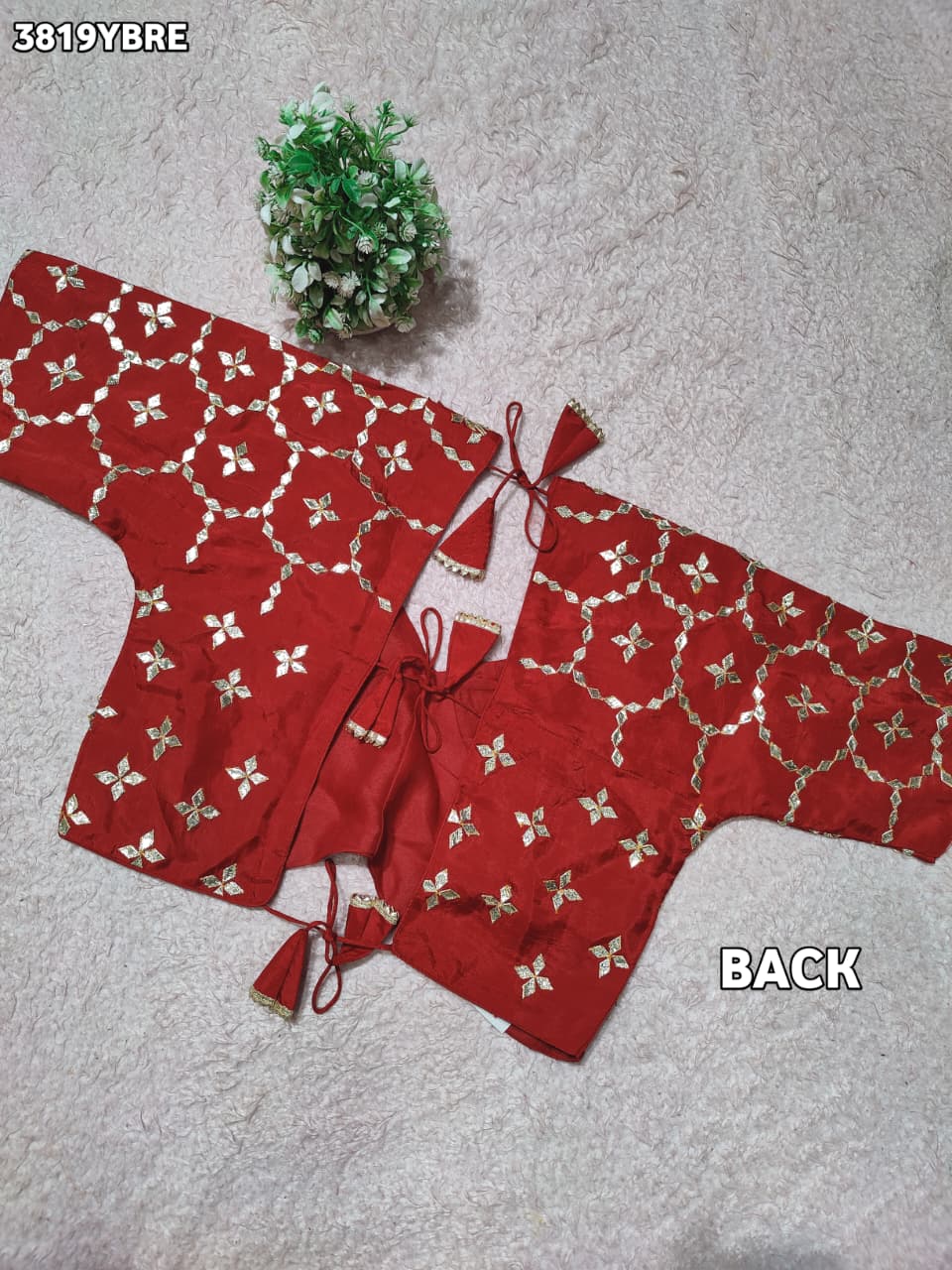 Traditional Gota Patti Work HO Silk Blouse for Festive Look   JNK