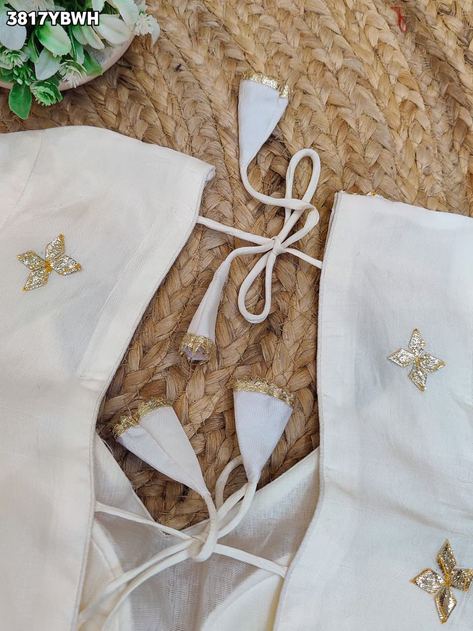 Elegant HO Silk Designer Blouse with Rich Gota Patti Work PRD