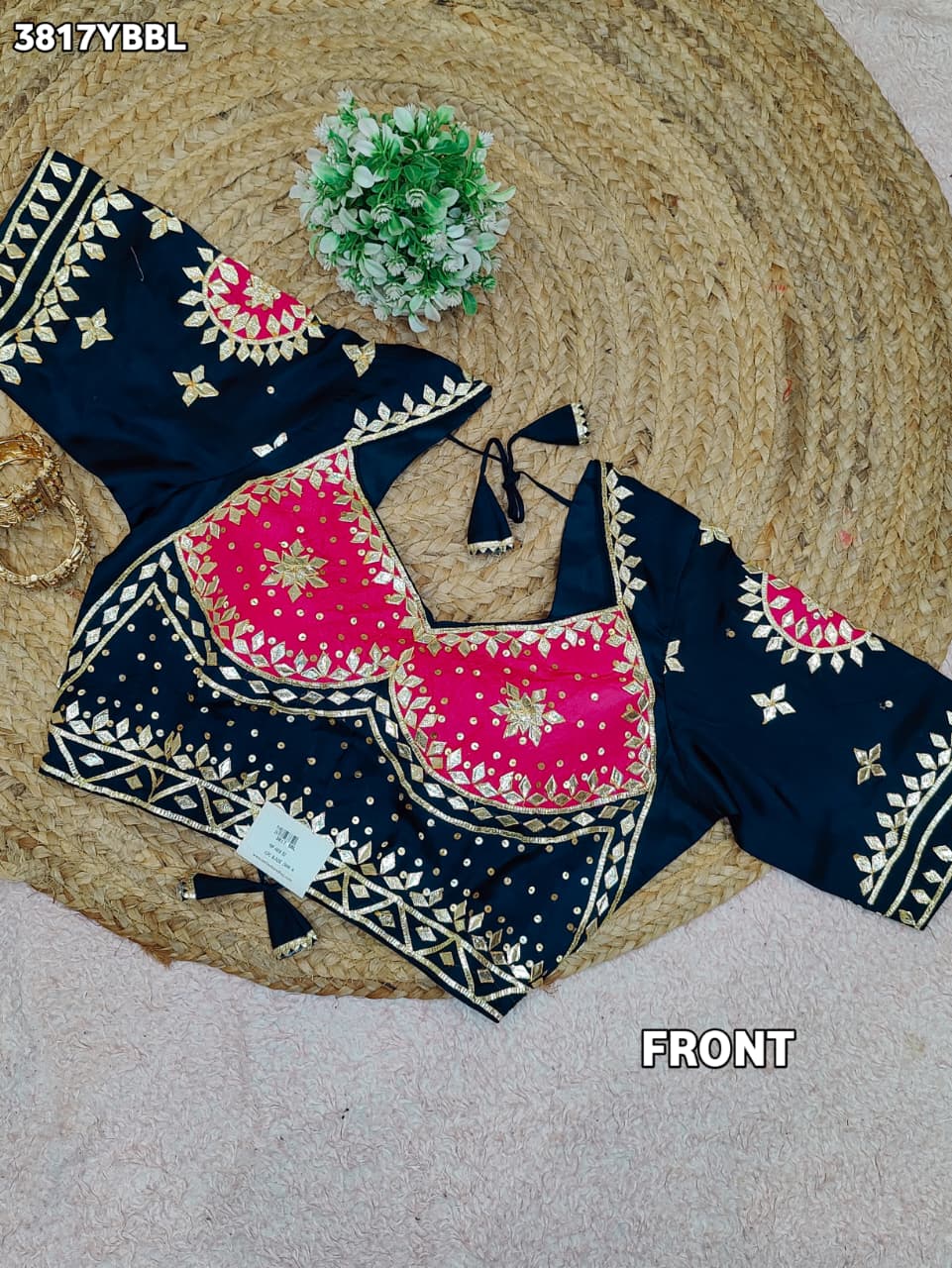 Royal Look HO Silk Blouse with Beautiful Gota Patti Detailing PRD