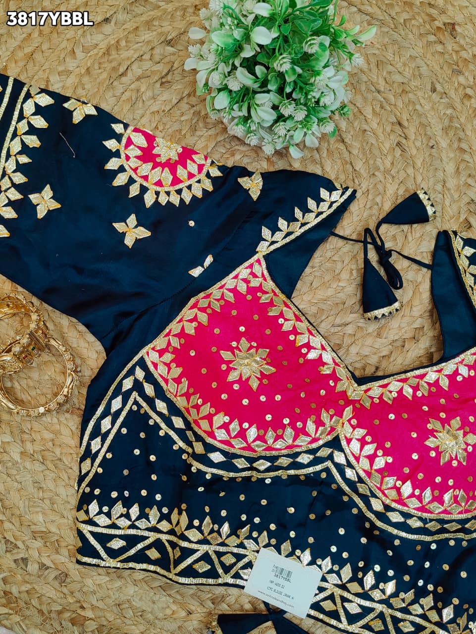 Royal Look HO Silk Blouse with Beautiful Gota Patti Detailing PRD