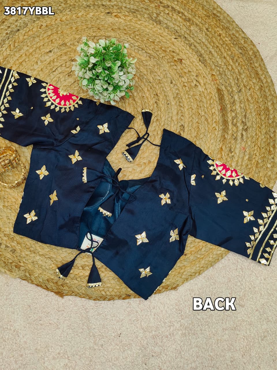 Royal Look HO Silk Blouse with Beautiful Gota Patti Detailing PRD