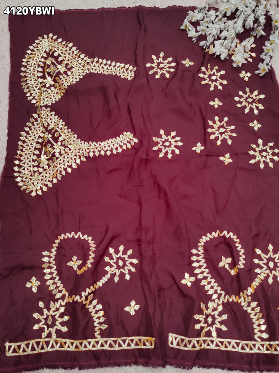 Stylish Designer Gaji Silk Blouse with Fine Detailing RG