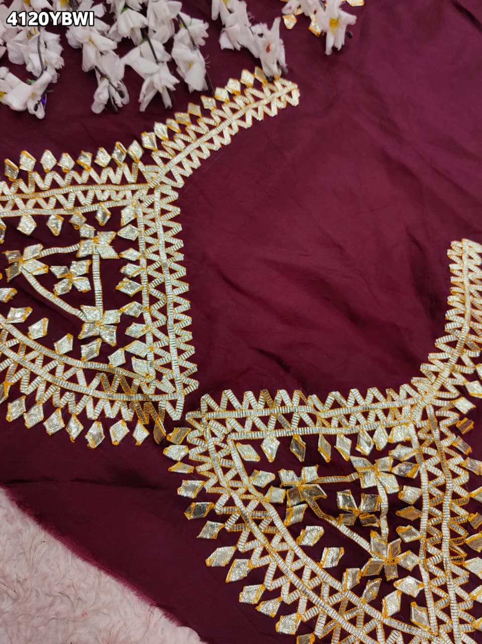 Stylish Designer Gaji Silk Blouse with Fine Detailing RG