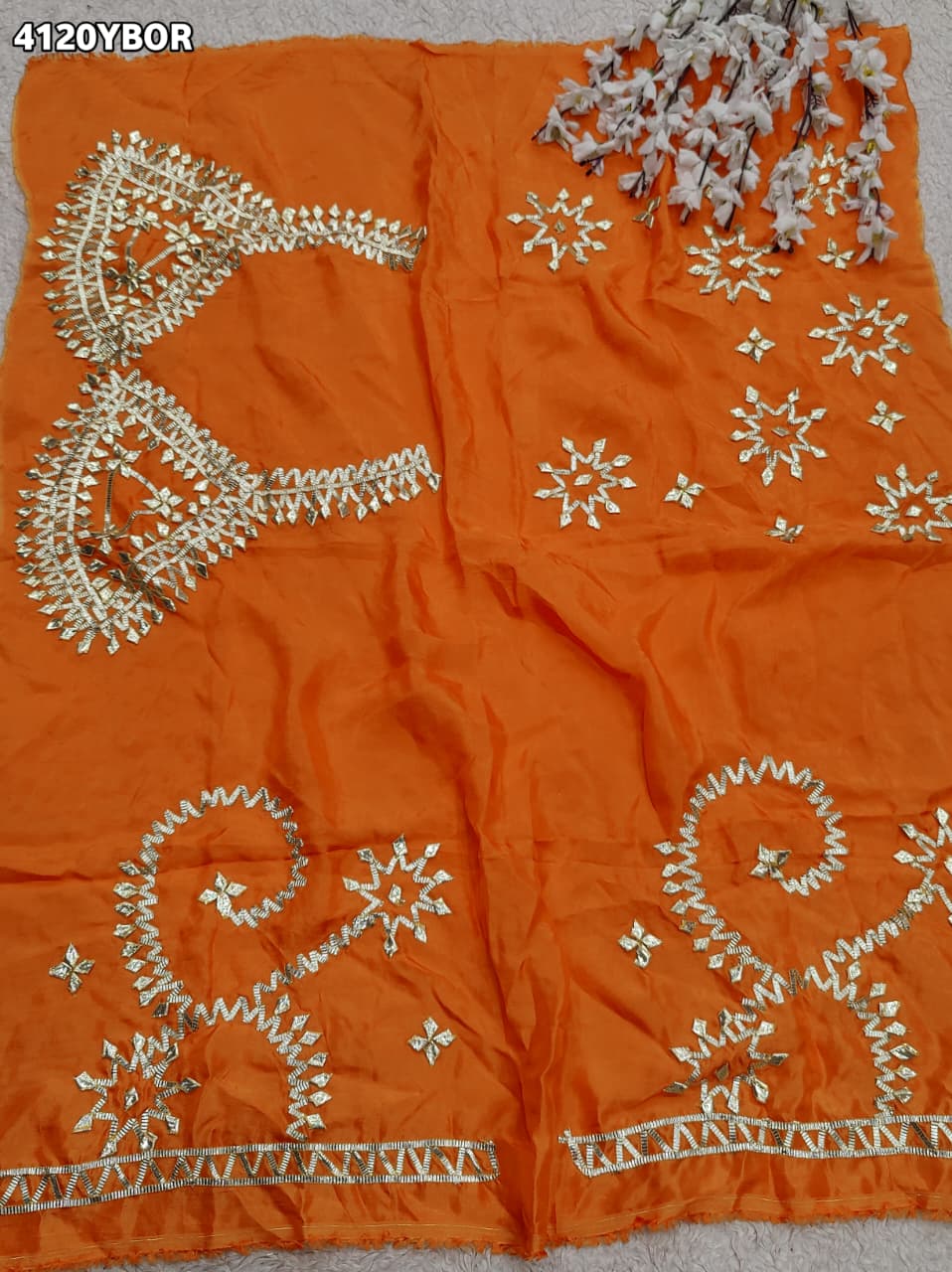 Premium Traditional Gaji Silk Blouse with Rich Work RG