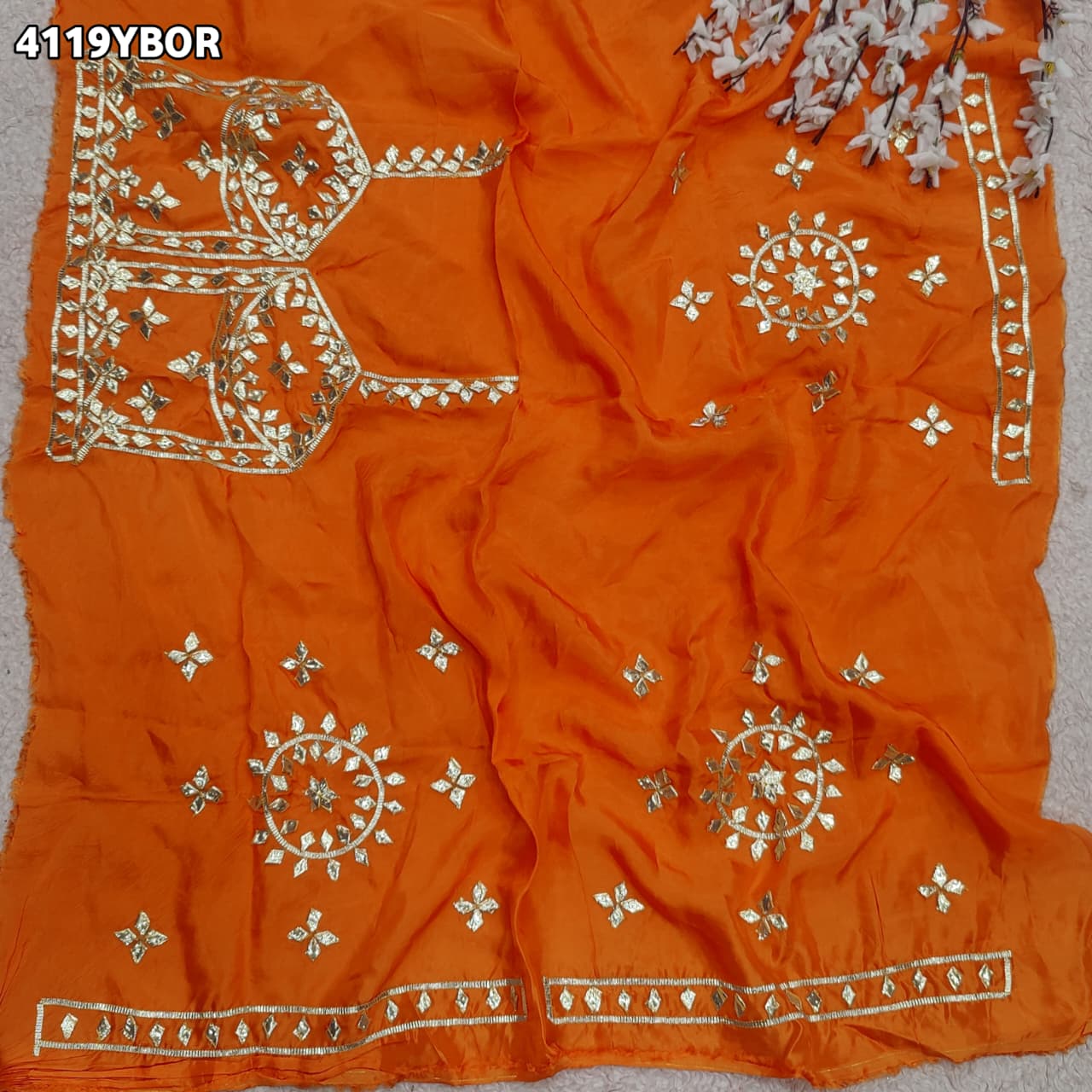 Elegant Gaji Silk Designer Blouse with Gotapatti Work RG