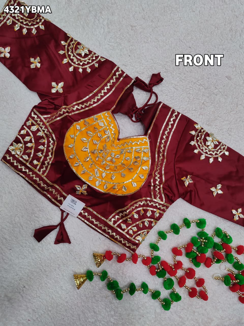 New Gaji Silk Designer Blouse with Gota Patti Work Blouse PRD