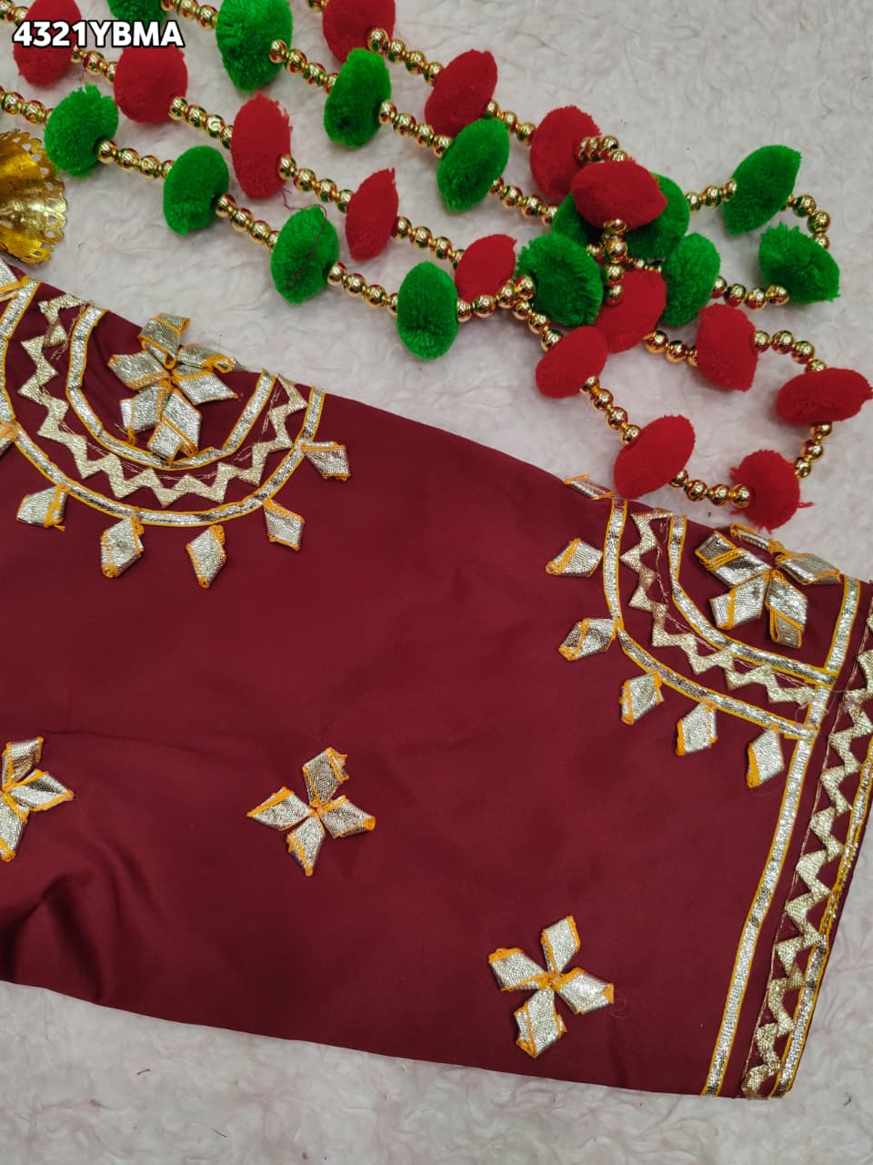 New Gaji Silk Designer Blouse with Gota Patti Work Blouse PRD