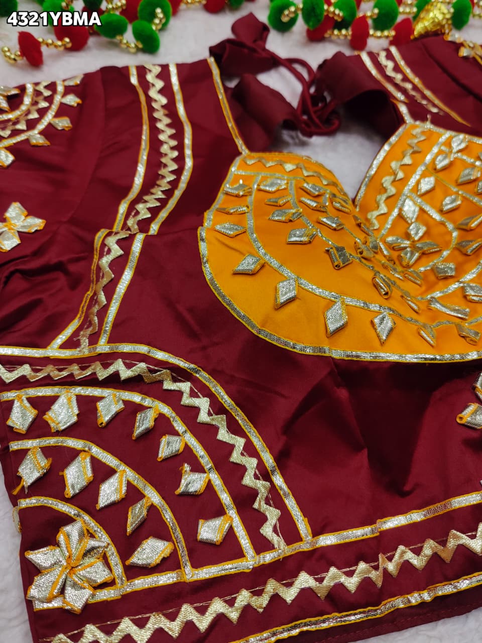 New Gaji Silk Designer Blouse with Gota Patti Work Blouse PRD