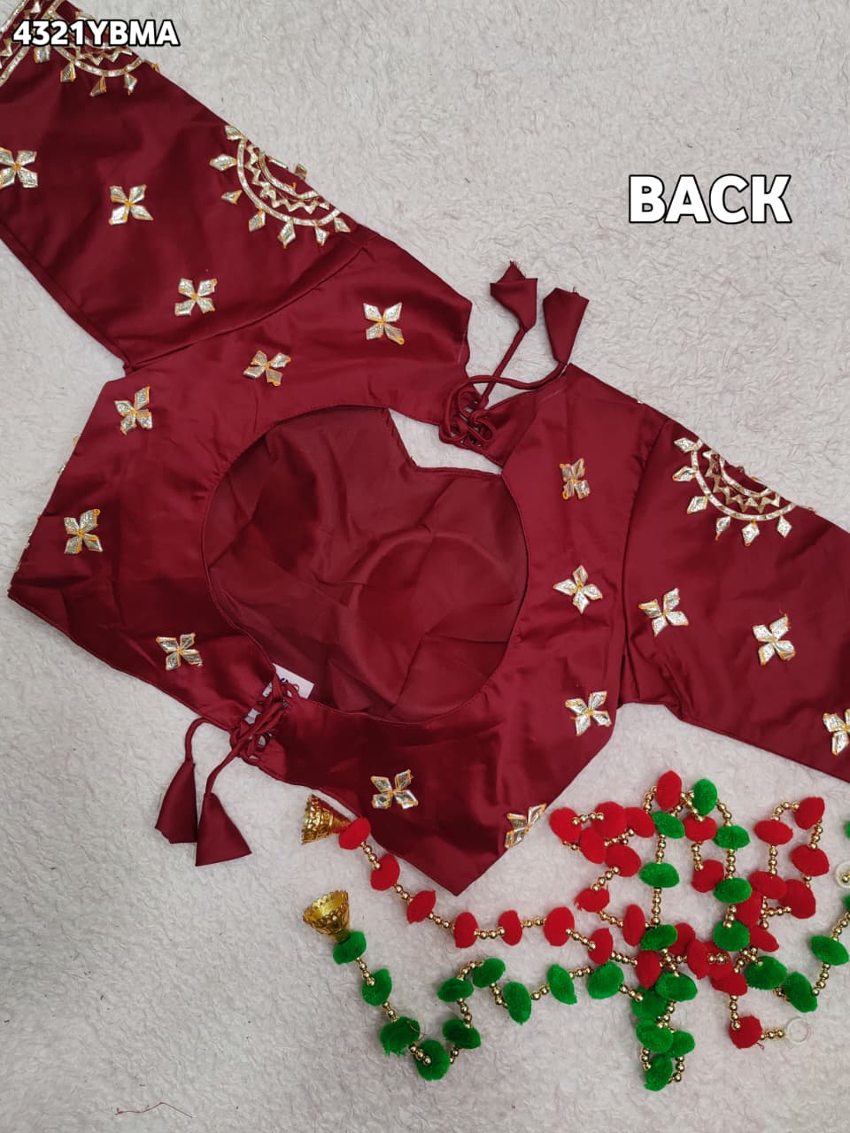 New Gaji Silk Designer Blouse with Gota Patti Work Blouse PRD